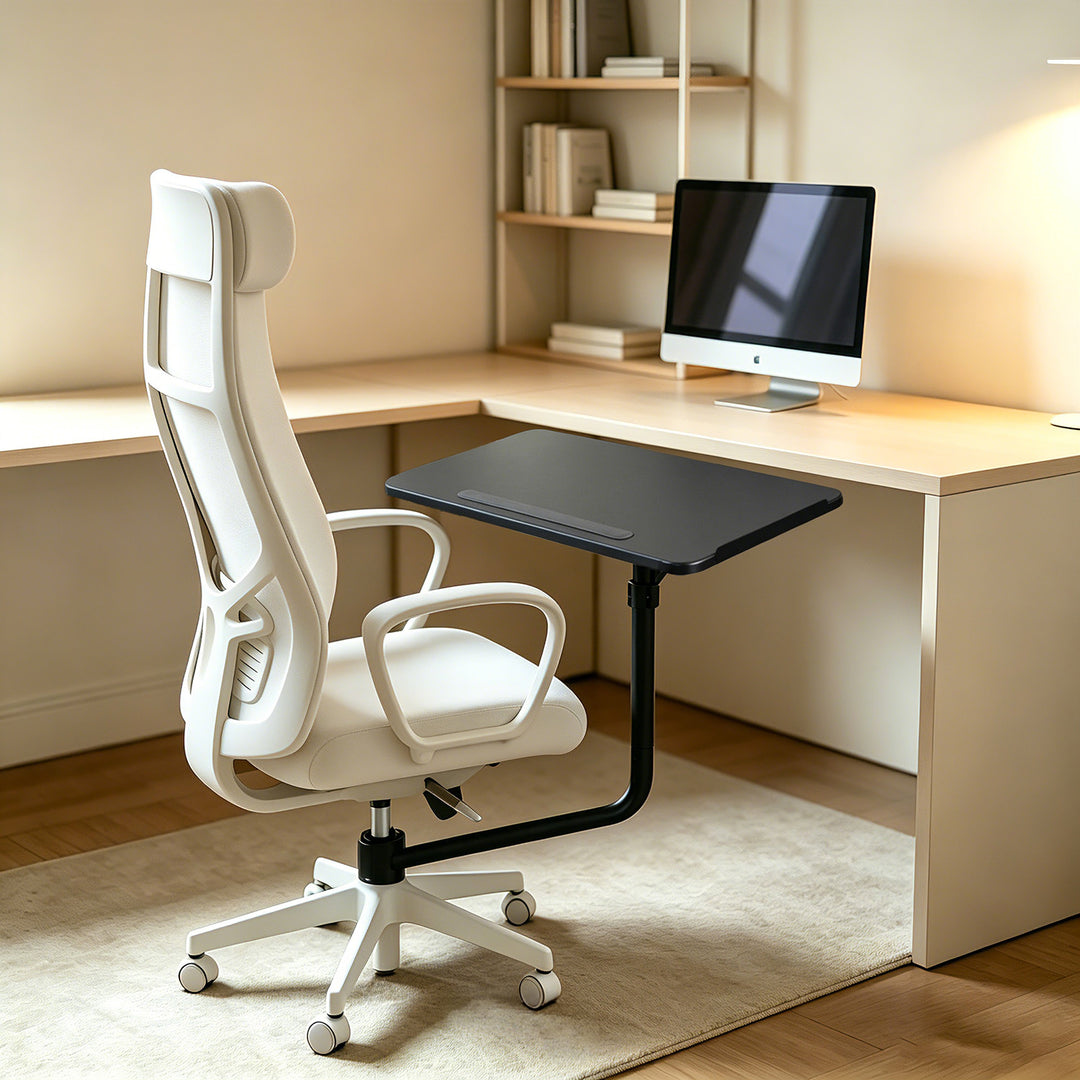 Tablette / plateau pour clavier Maclean, noir, dimensions du plateau : 66 x 30 cm, à fixer sur une chaise de bureau, charge max. 5 kg, MC-139