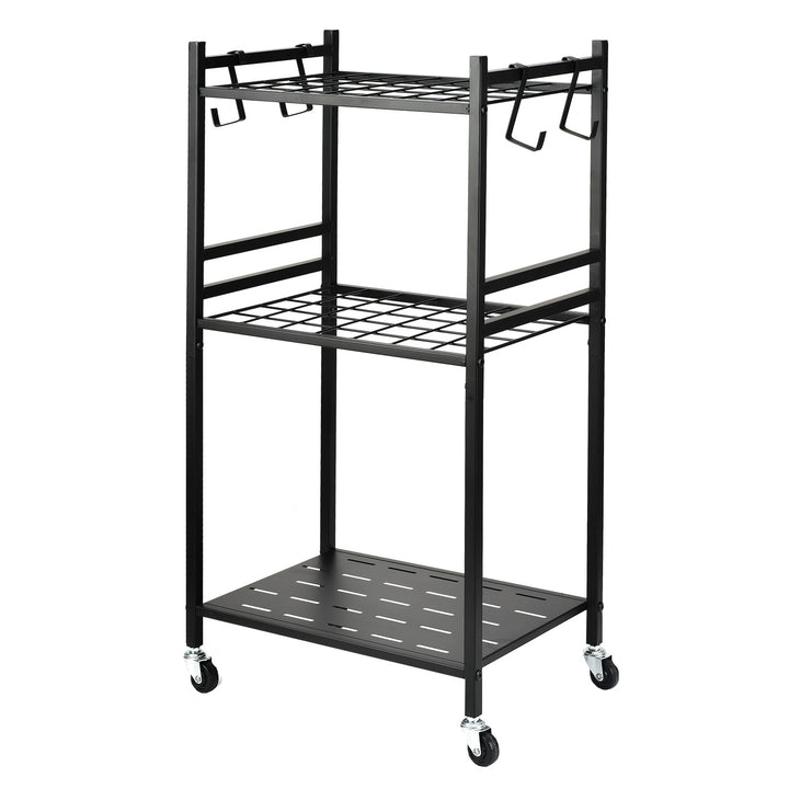 Support / chariot mobile pour outils de jardin Maclean, noir, dimensions 43 x 30 x 79 cm, charge max. 20 kg, MC-138