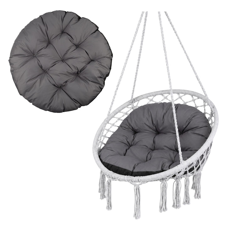 Coussin GreenBlue, gris, de jardin, motif « nid de cigogne », 110 cm, GB243 GR