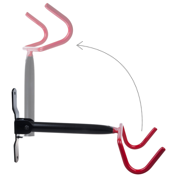 Support mural pour vélos Maclean, horizontal, en acier, charge maximale 30 kg, MC-430, lot de 2