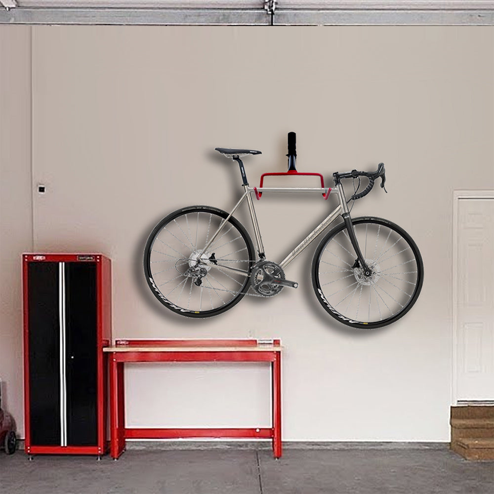 Support mural pour vélos Maclean, horizontal, en acier, charge maximale 30 kg, MC-430, lot de 2