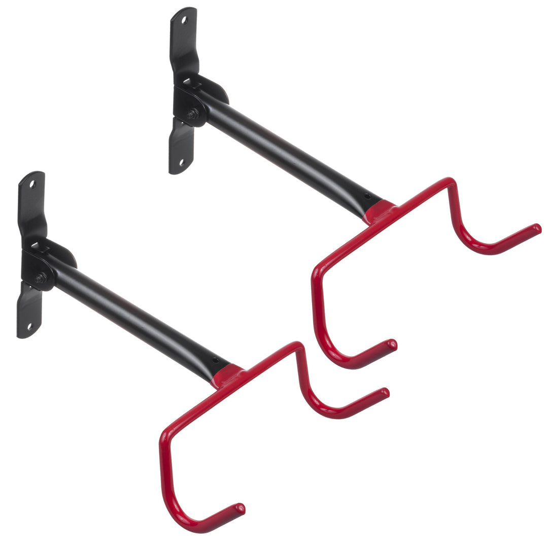 Support mural pour vélos Maclean, horizontal, en acier, charge maximale 30 kg, MC-430, lot de 2
