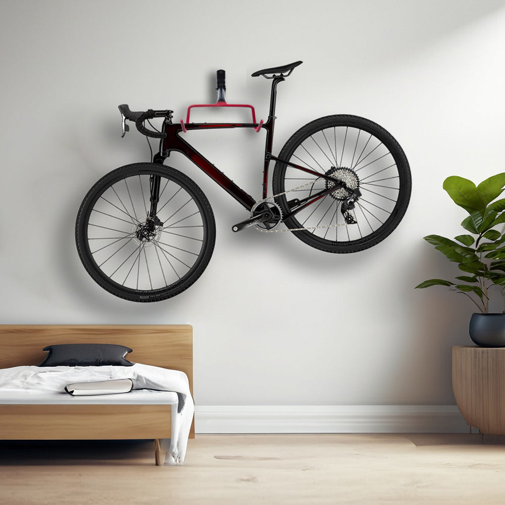 Support mural pour vélos Maclean, horizontal, en acier, charge maximale 30 kg, MC-430, lot de 3