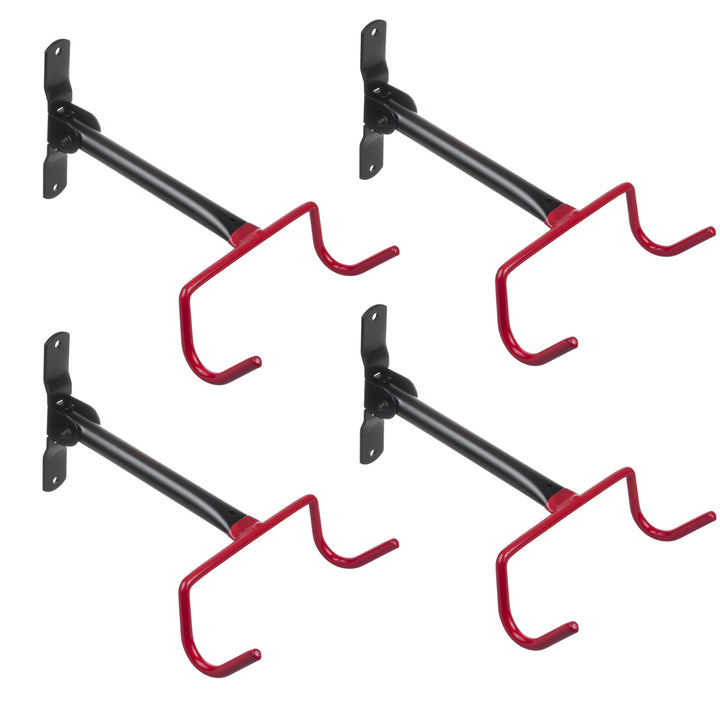 Support mural pour vélos Maclean, horizontal, en acier, charge maximale 30 kg, MC-430, lot de 4