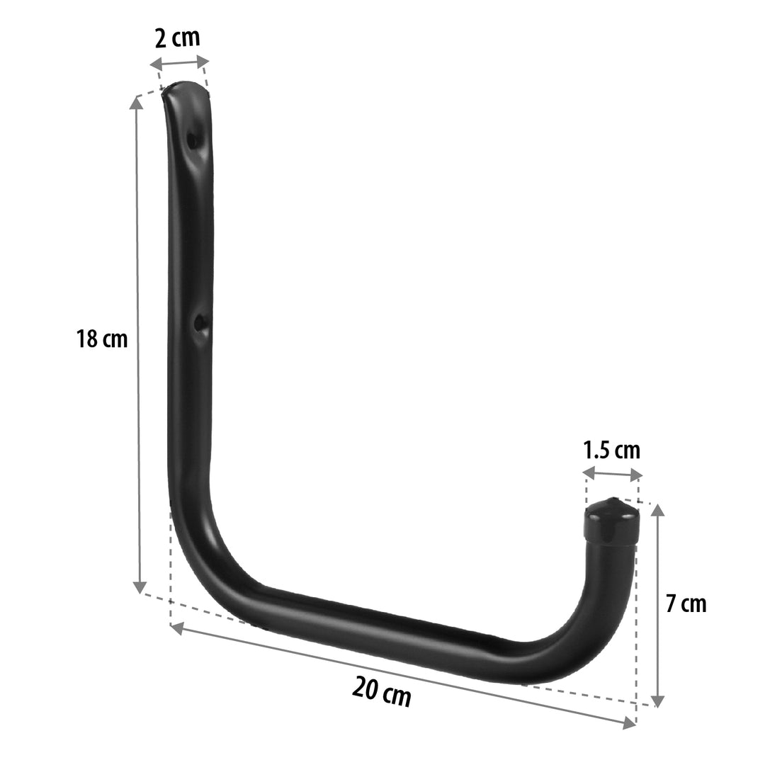 Lot de 6 supports muraux Maclean pour pneus, roues, échelles, vélos, en acier, charge maximale de 22 kg par support, MC-487