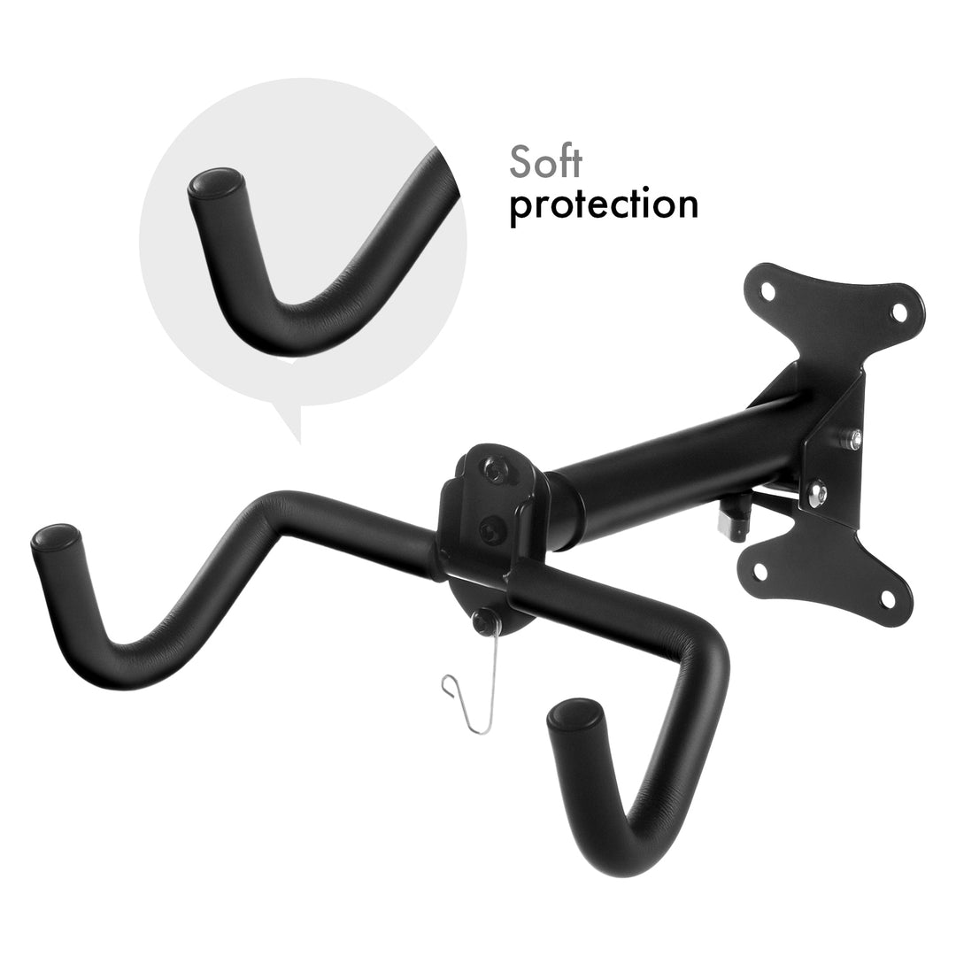 Support mural pour vélos Maclean, horizontal, en acier, charge maximale 30 kg, MC-484, lot de 3