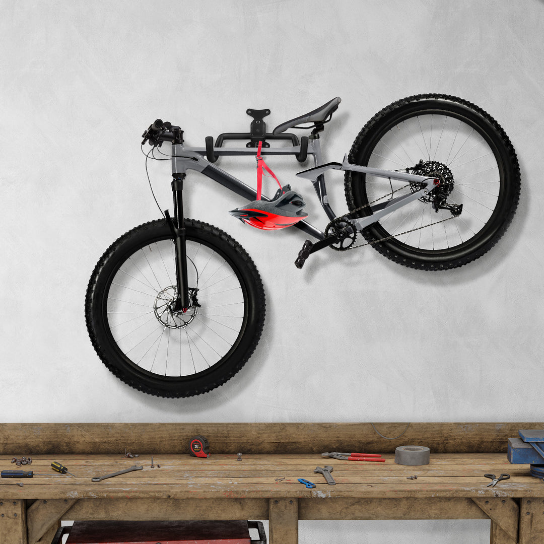 Support mural pour vélos Maclean, horizontal, en acier, charge maximale 30 kg, MC-484, lot de 3