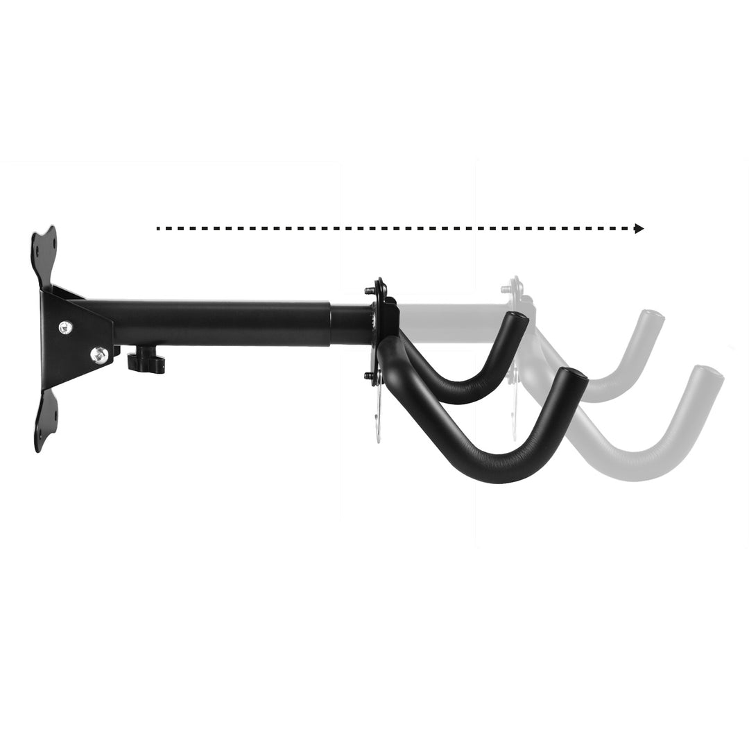 Support mural pour vélos Maclean, horizontal, en acier, charge maximale 30 kg, MC-484, lot de 4