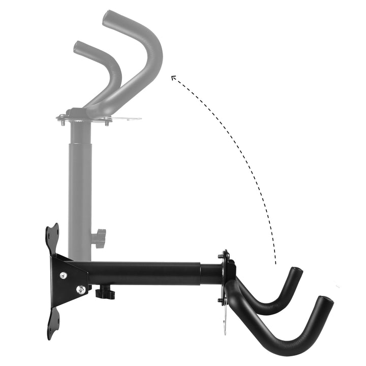 Support mural pour vélos Maclean, horizontal, en acier, charge maximale 30 kg, MC-484, lot de 4