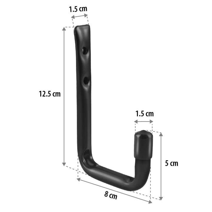 Lot de 6 supports muraux Maclean pour pneus, roues, échelles, vélos, en acier, charge maximale de 22 kg par support, MC-489