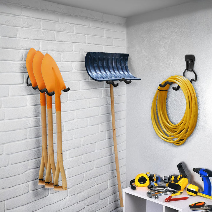 Support mural Maclean, pour outils, roues, échelle, vélo, en acier, charge max. 30 kg, MC-486, lot de 3