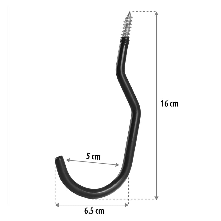 Lot de 4 crochets de plafond Maclean, pour échelle, vélo, tuyau d'arrosage, en acier, charge maximale de 10 kg par crochet, MC-485