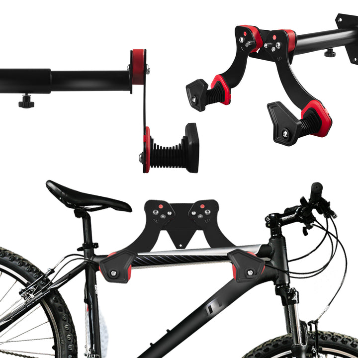 Support mural pour vélo Maclean, en acier, charge maximale 30 kg, MC-449, lot de 2