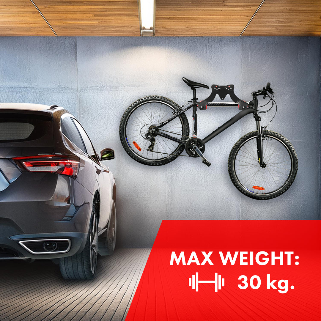 Support mural pour vélo Maclean, en acier, charge maximale 30 kg, MC-449, lot de 3