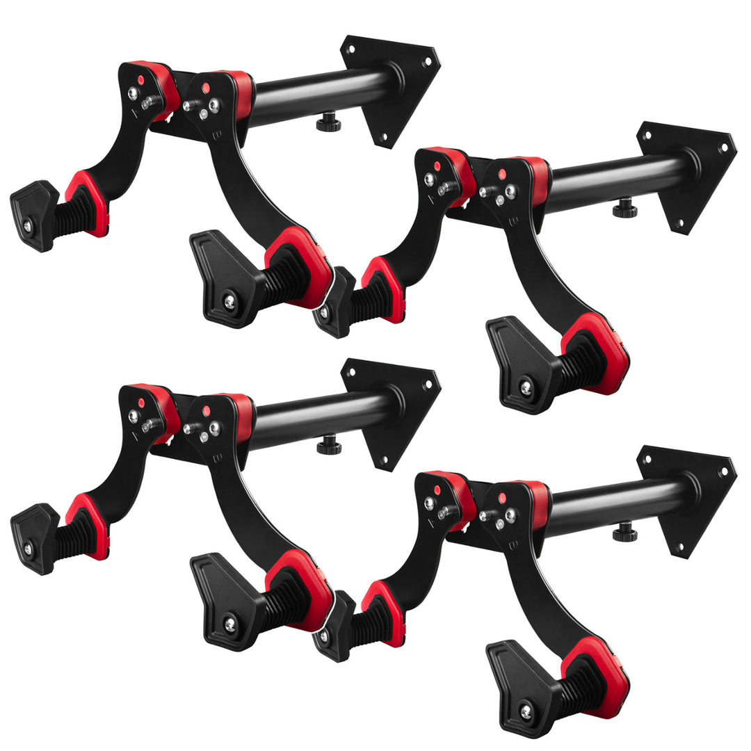 Support mural pour vélo Maclean, en acier, charge maximale 30 kg, MC-449, lot de 4