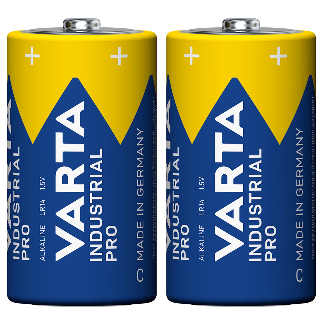 2 piles alcalines R-14 LR14 C 1,5 V Varta Industrial Pro