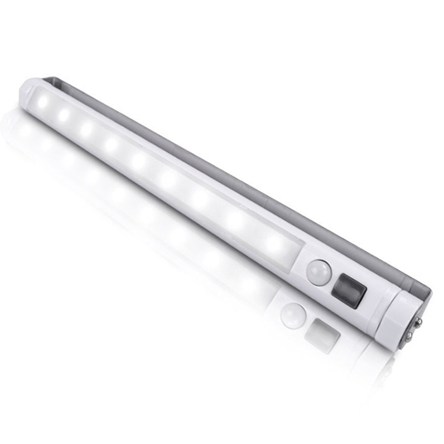 2 lampes LED Maclean pour cuisine, à fixer sous les placards, 9 LED SMD, à piles, capteur PIR marche/arrêt, MCE166 + 6 piles R-06 R06 AA LR06 1,5 V VARTA Longlife Power