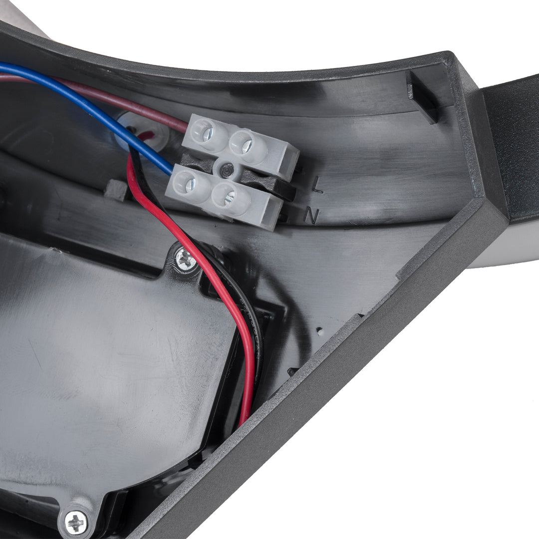 Lampe LED avec détecteur de mouvement Maclean, détecteur de mouvement infrarouge, couleur grise, 10 W, IP54, 800 lm, MCE290 GR, lot de 2