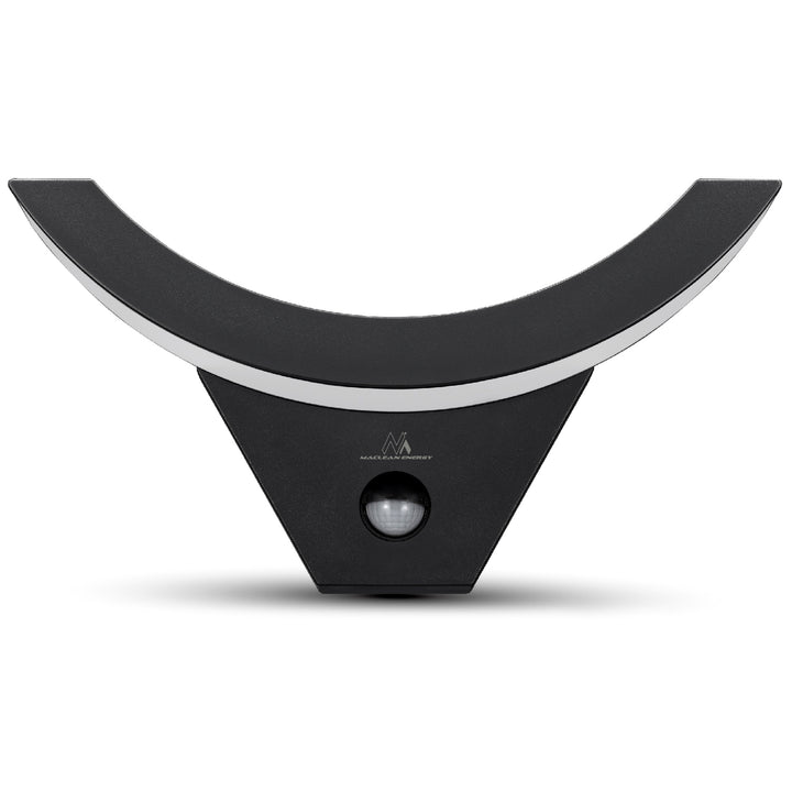 Lampe LED avec détecteur de mouvement Maclean, détecteur de mouvement infrarouge, couleur noire, 10 W, IP54, 800 lm, MCE290 B, lot de 2