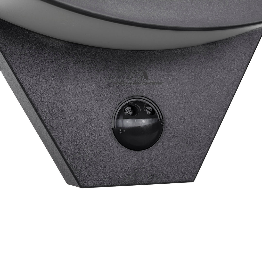 Lampe LED avec détecteur de mouvement Maclean, détecteur de mouvement infrarouge, couleur noire, 10 W, IP54, 800 lm, MCE290 B, lot de 2