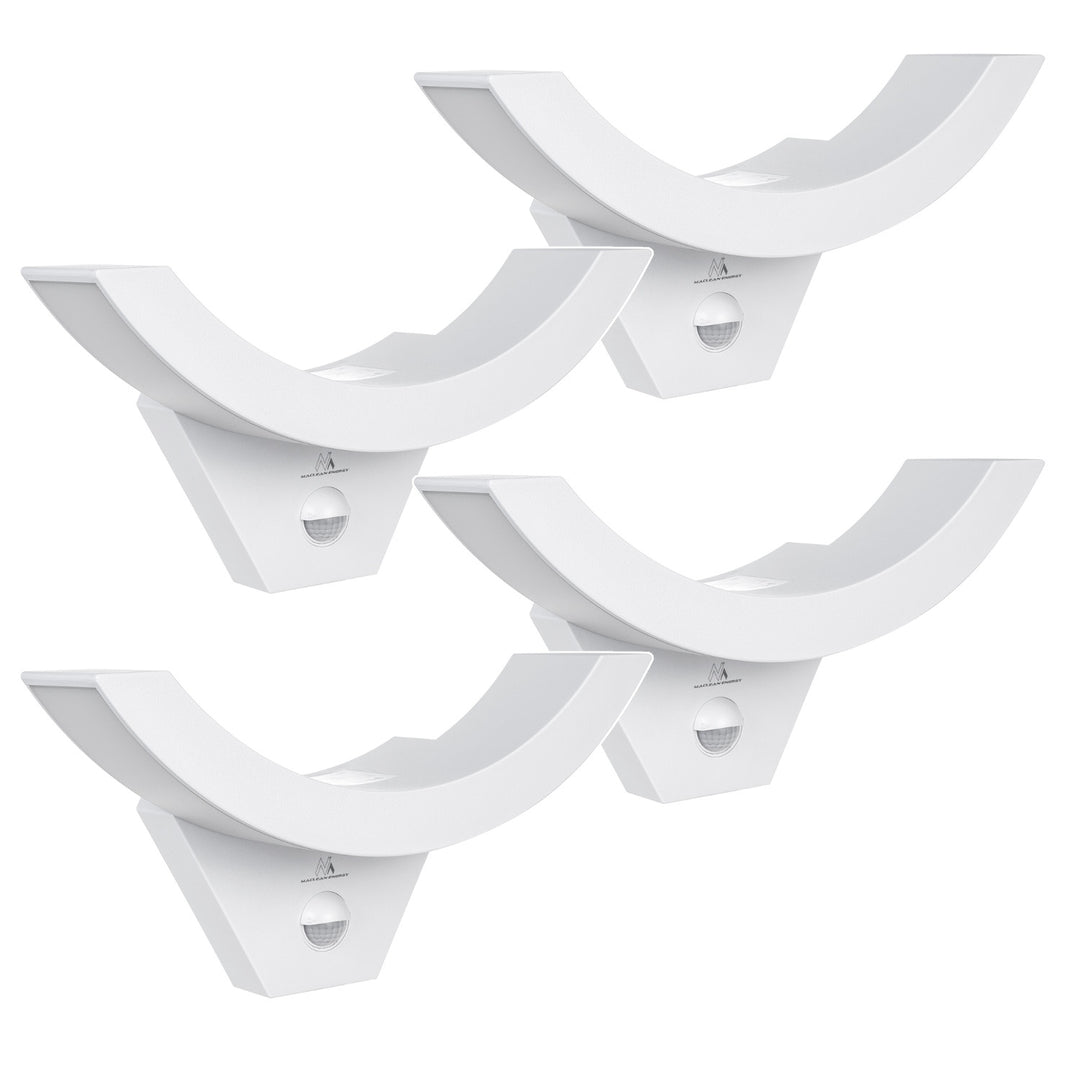 Lampe LED avec détecteur de mouvement Maclean, capteur PIR, couleur blanche, 10 W, IP54, 800 lm, MCE290 W, lot de 4