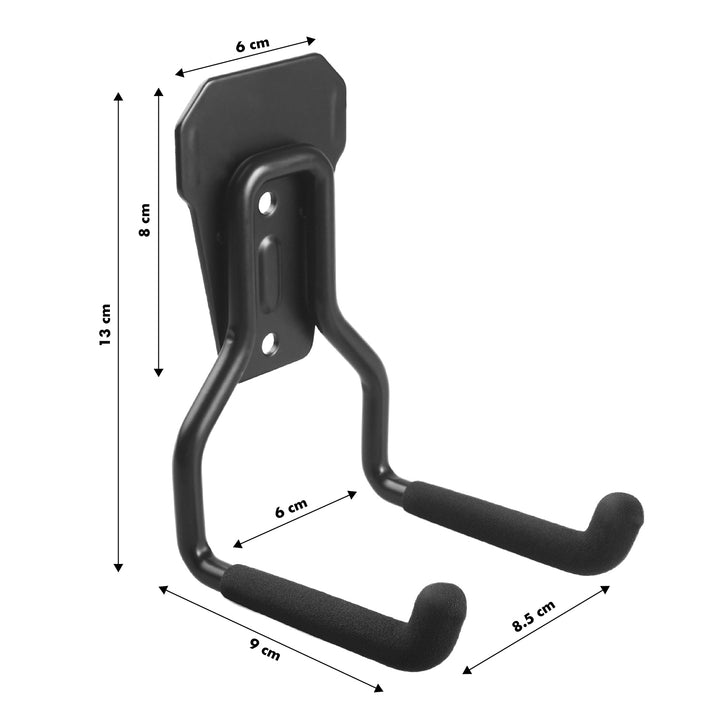 Support mural / crochet de rangement pour garage Maclean, pour pneus, outils de jardinage, échelle, tuyaux d'arrosage, max. 35 kg, MC-439, lot de 3