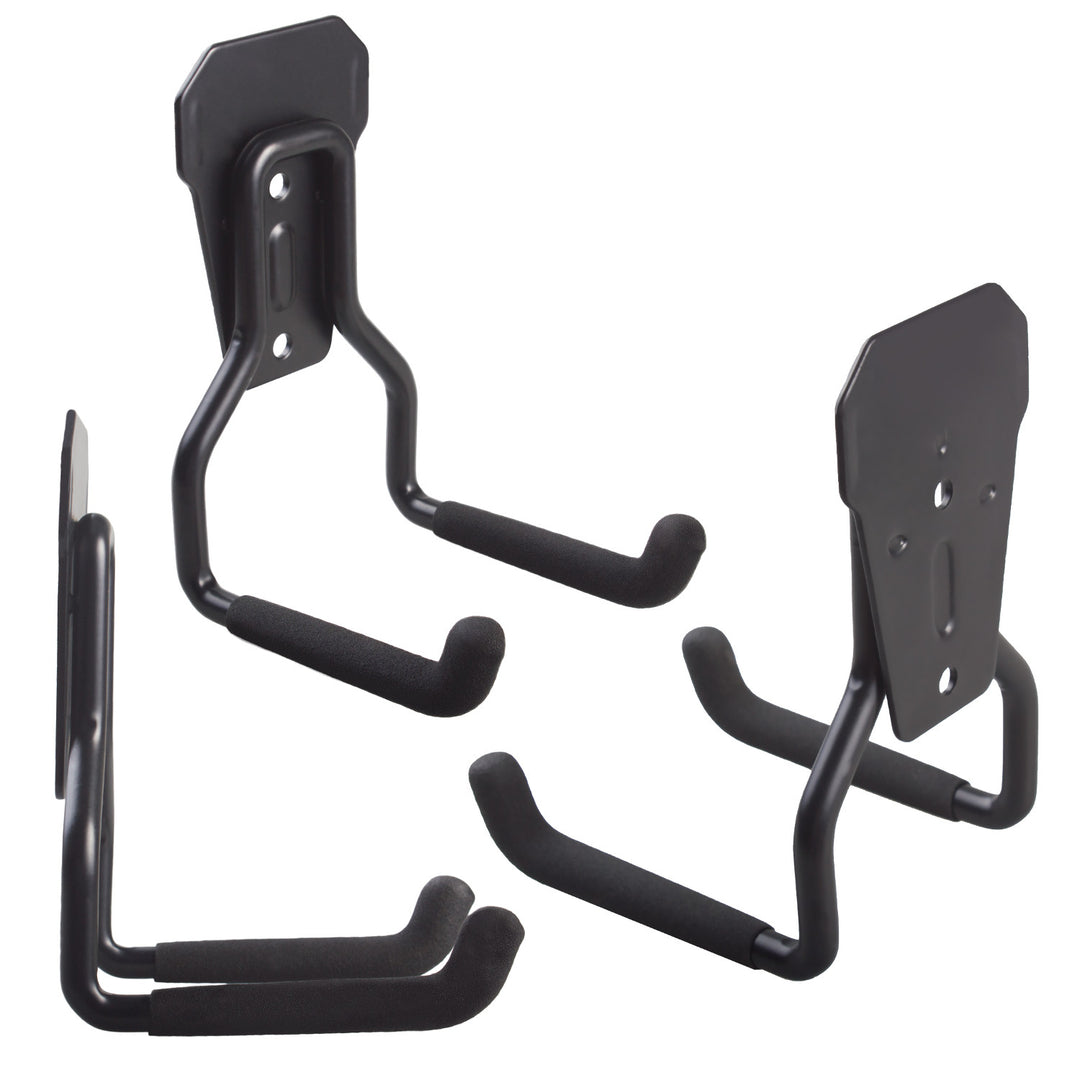 Support mural / crochet de rangement pour garage Maclean, pour pneus, outils de jardinage, échelle, tuyaux d'arrosage, max. 35 kg, MC-439, lot de 3