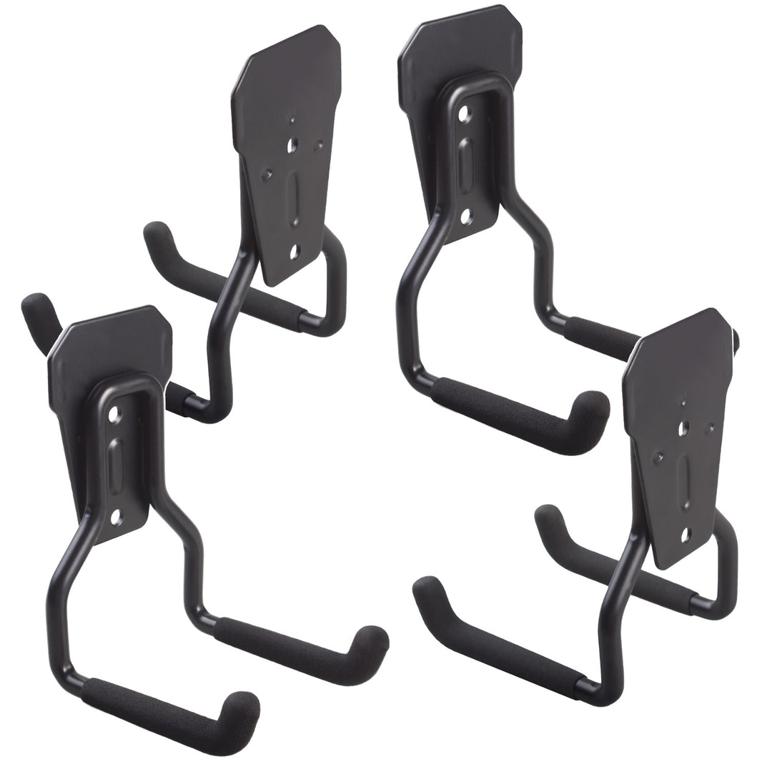 Support mural / crochet de rangement pour garage Maclean, pour pneus, outils de jardinage, échelle, tuyaux d'arrosage, max. 35 kg, MC-439, lot de 4