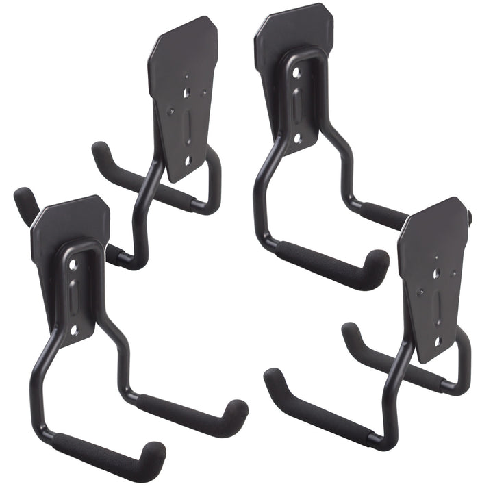 Support mural / crochet de rangement pour garage Maclean, pour pneus, outils de jardinage, échelle, tuyaux d'arrosage, max. 35 kg, MC-439, lot de 4