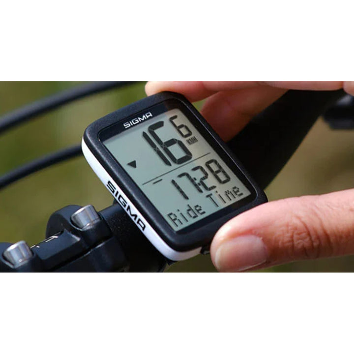 Compteur de vélo Sigma BC 10.0 WR, étanche, résistant aux intempéries, grand écran lisible, 10 fonctions