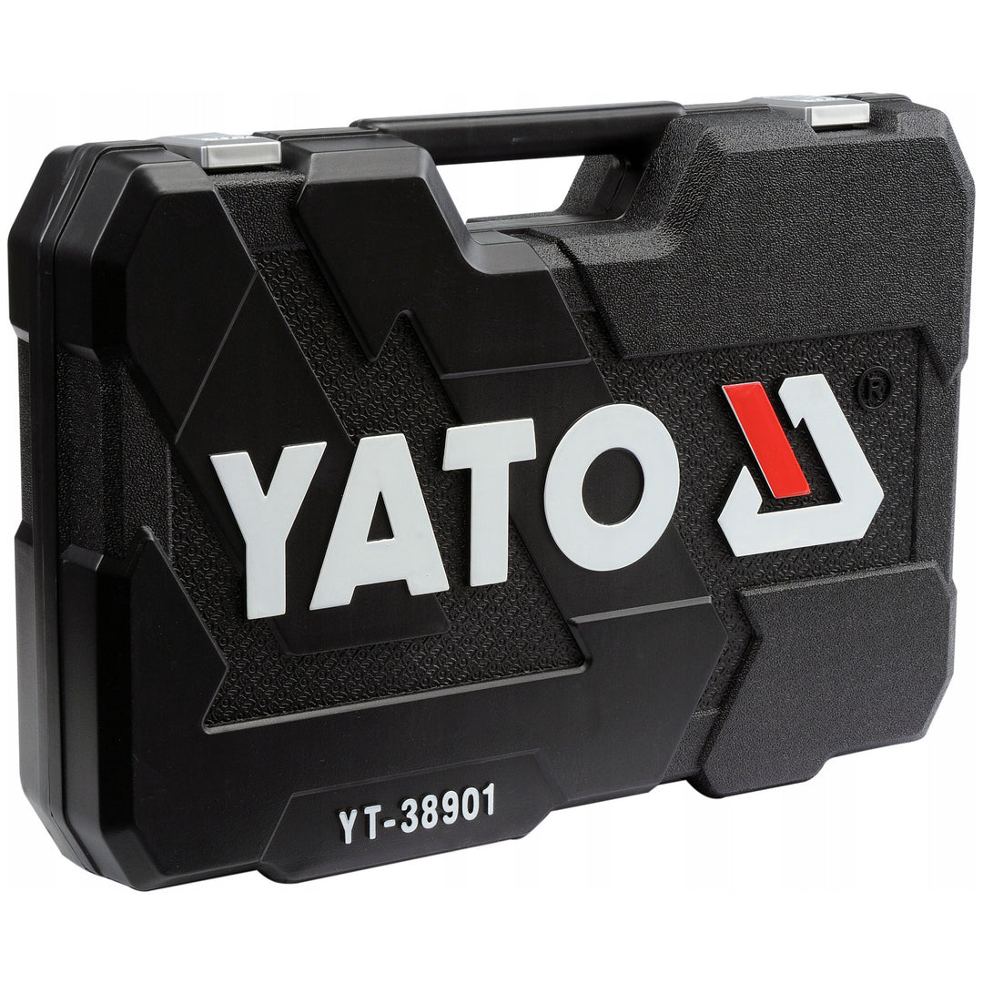 Coffret d'outils professionnel Yato, 122 pièces (clés à douille, douilles, tournevis, marteau), tournevis à embouts magnétiques et trempés, YT-38901