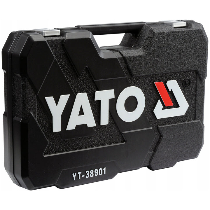 Coffret d'outils professionnel Yato, 122 pièces (clés à douille, douilles, tournevis, marteau), tournevis à embouts magnétiques et trempés, YT-38901
