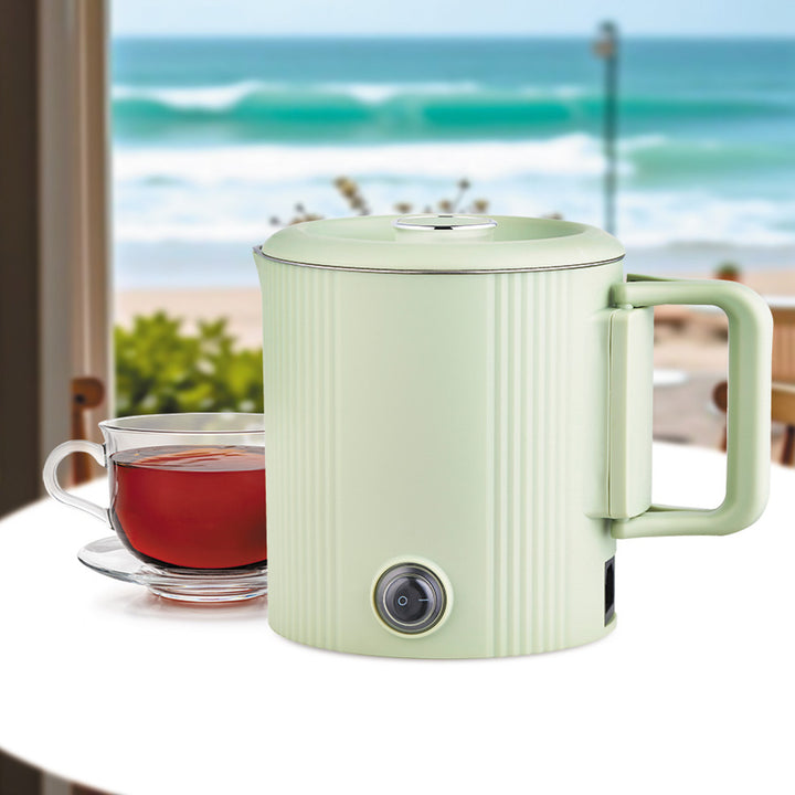 Bouilloire électrique / casserole de voyage Maestro, 2 en 1, capacité 0,8 L, puissance 600 W, poignée rabattable, commutateur de tension 110 V/230 V, couleur menthe, MR-009-MINT