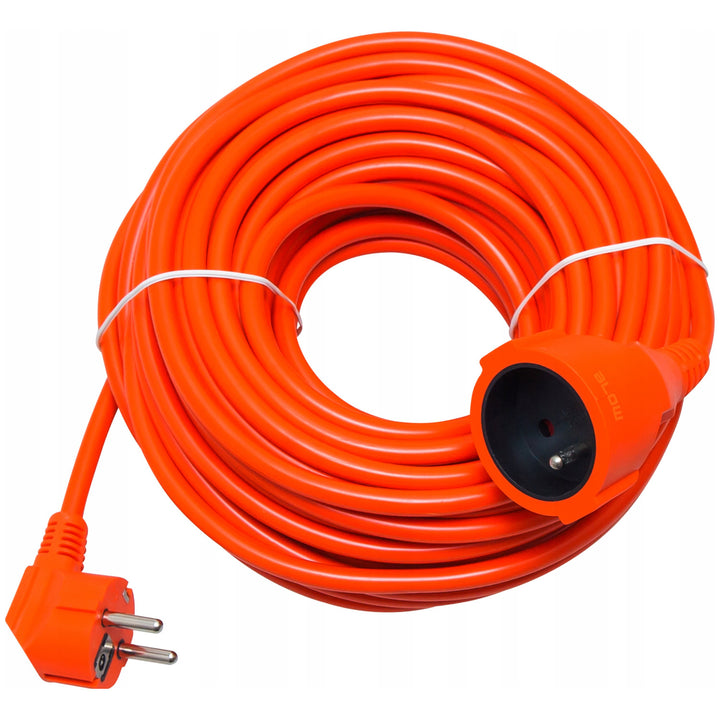 Rallonge électrique Blow, couleur orange, longueur 50 m, prise avec mise à la terre, PR-160