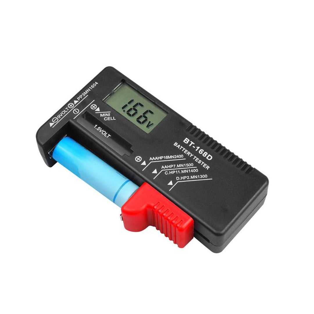 Testeur numérique de piles et de batteries rechargeables Lamex, écran LCD, format compact, ne nécessite aucune source d'alimentation supplémentaire
