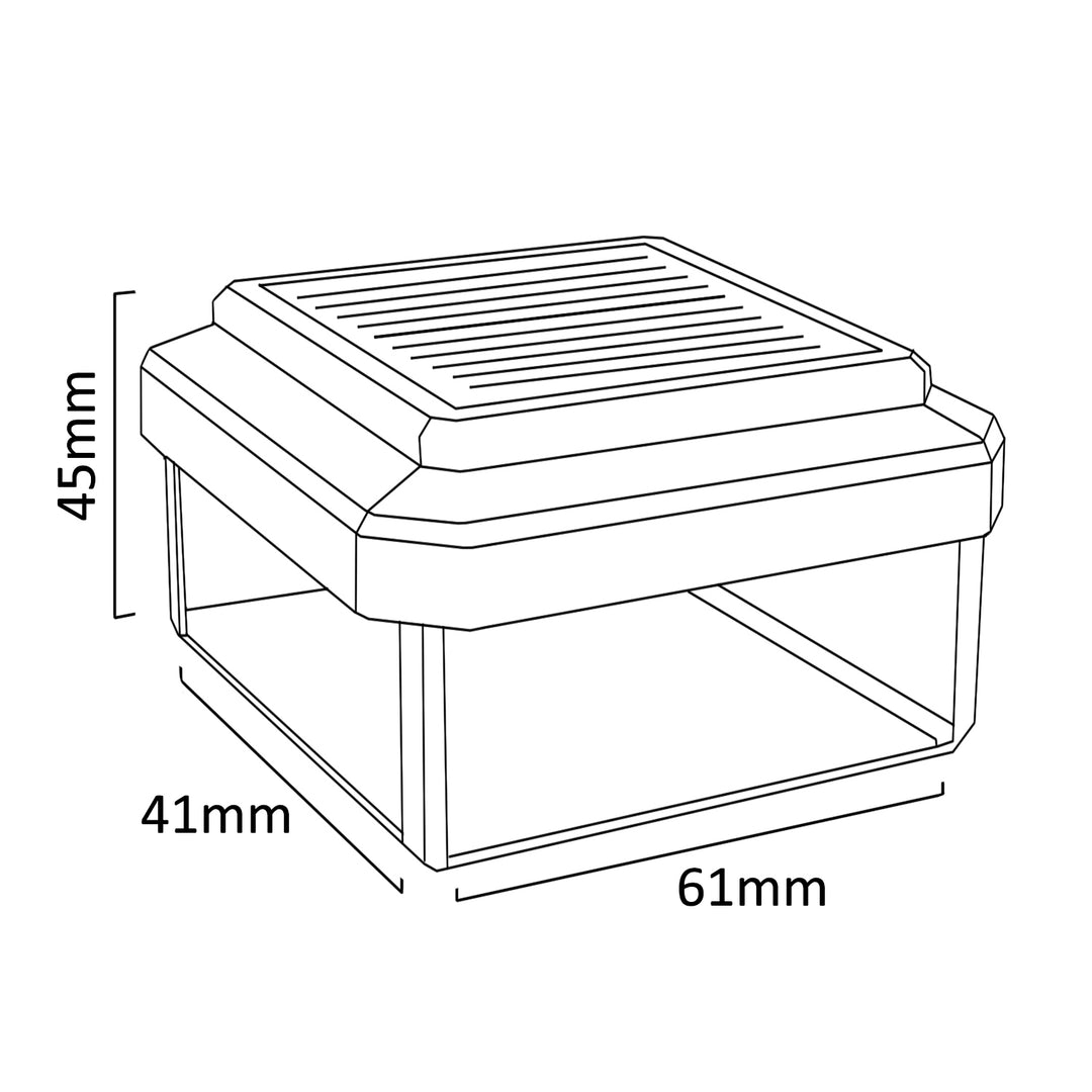 Lampe solaire LED sur poteau GreenBlue, 60 x 40 mm, auvent en forme d'enveloppe, GB125, 2 pièces