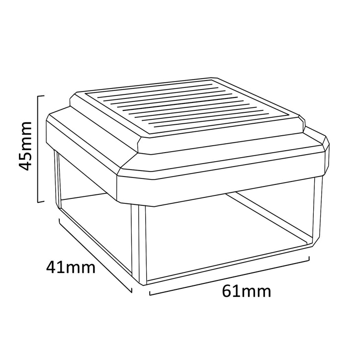 Lampe solaire LED sur poteau GreenBlue, 60 x 40 mm, auvent en forme d'enveloppe, GB125, 2 pièces