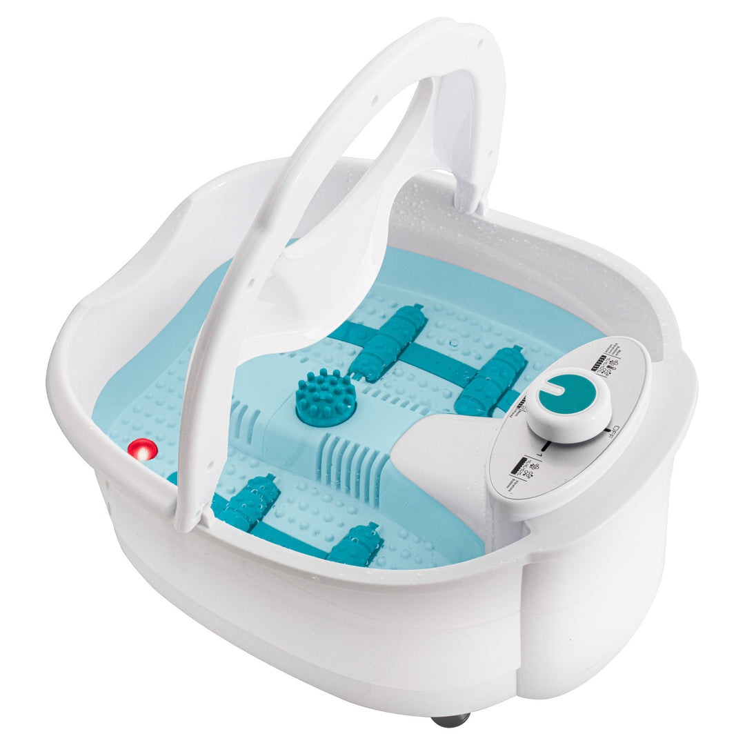 Appareil de massage des pieds Adler, massage à bulles, par vibrations et chauffant, infrarouge, 4 rouleaux + 3 embouts, AD 2167 White