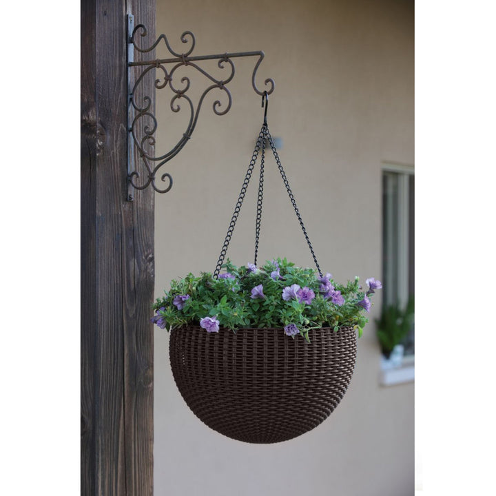 Pot suspendu Keter Sphere Planter, couleur marron, lot de 4