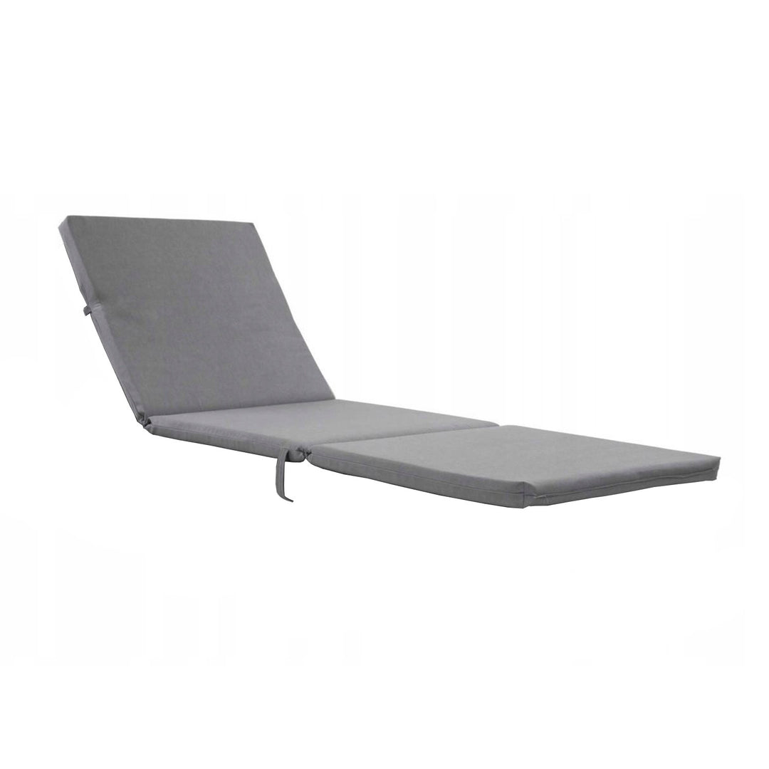Coussin pour transat Daytona, couleur grise, tissu S-550 Melange, dimensions 192 x 64 cm, fixation par sangle élastique, imperméable, Melange S-23