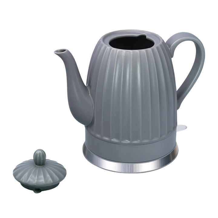 Bouilloire électrique en céramique Maestro, couleur grise, puissance 1 500 W, capacité 1,5 l, socle pivotant, indicateur de niveau d'eau, cordon d'alimentation de 65 cm, MR-077