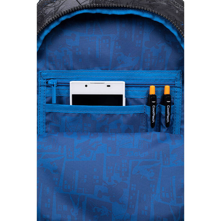 Sac à dos d'école Spiderman Coolpack, taille Jerry (15 pouces), dos profilé, 3 compartiments spacieux, fond renforcé, F029777