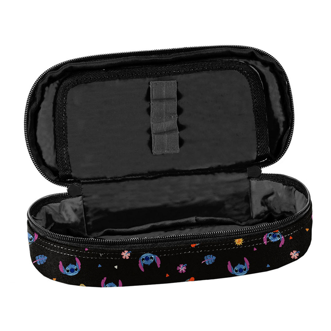 Ensemble scolaire Stitch Paso, sac à dos à trois compartiments, avec un compartiment pour ordinateur portable et un fond renforcé, trousse à crayons avec élastiques pour les fournitures, sac à chaussures pouvant être porté sur le dos, DS26MM