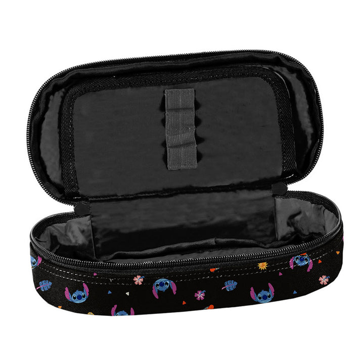 Ensemble scolaire Stitch Paso, sac à dos à trois compartiments, avec un compartiment pour ordinateur portable et un fond renforcé, trousse à crayons avec élastiques pour les fournitures, sac à chaussures pouvant être porté sur le dos, DS26MM