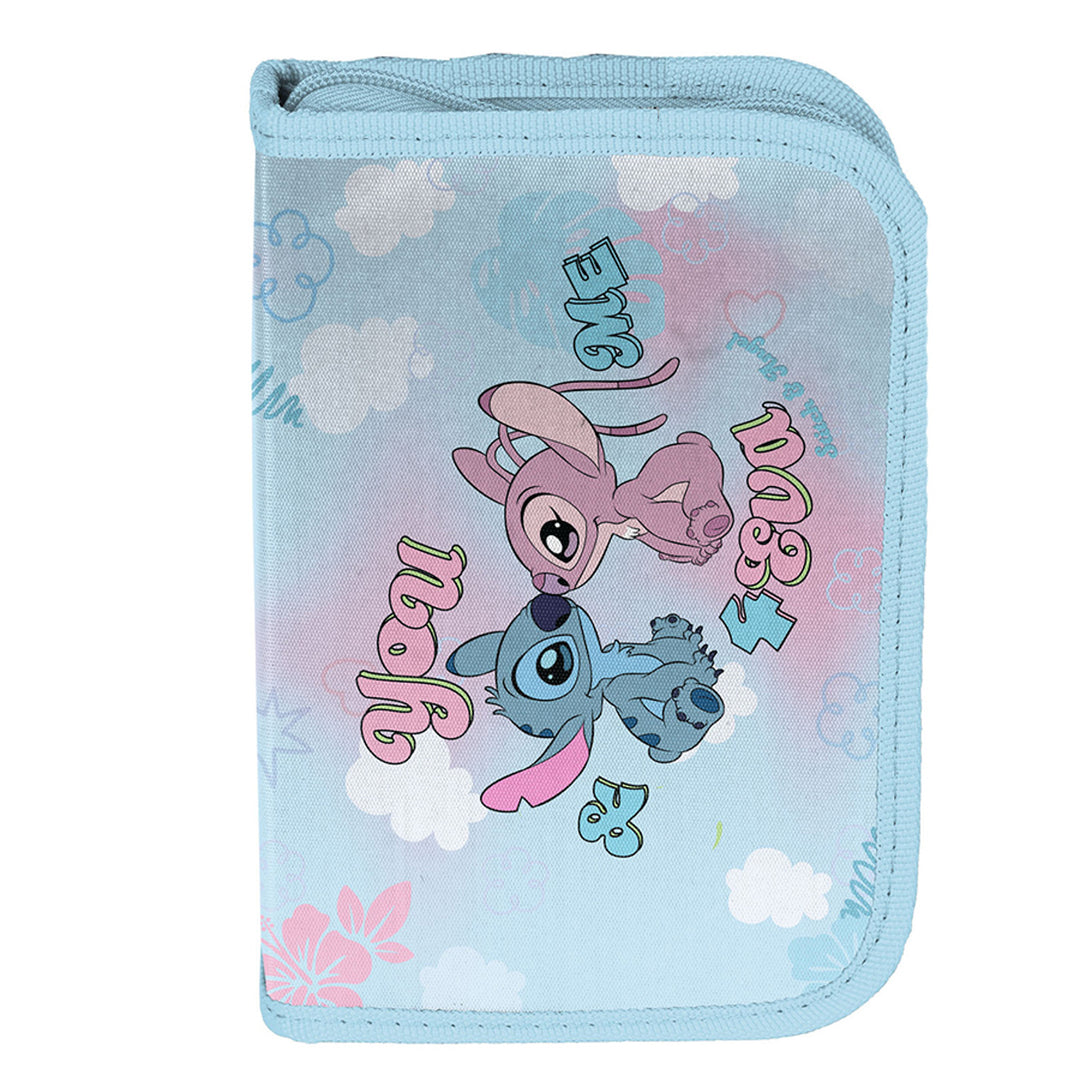 Ensemble scolaire Stitch Paso, sac à dos à deux compartiments, avec éléments réfléchissants et dos renforcé, trousse vide avec poignées pour les fournitures, sac à chaussures pouvant être porté sur le dos, DS26WW