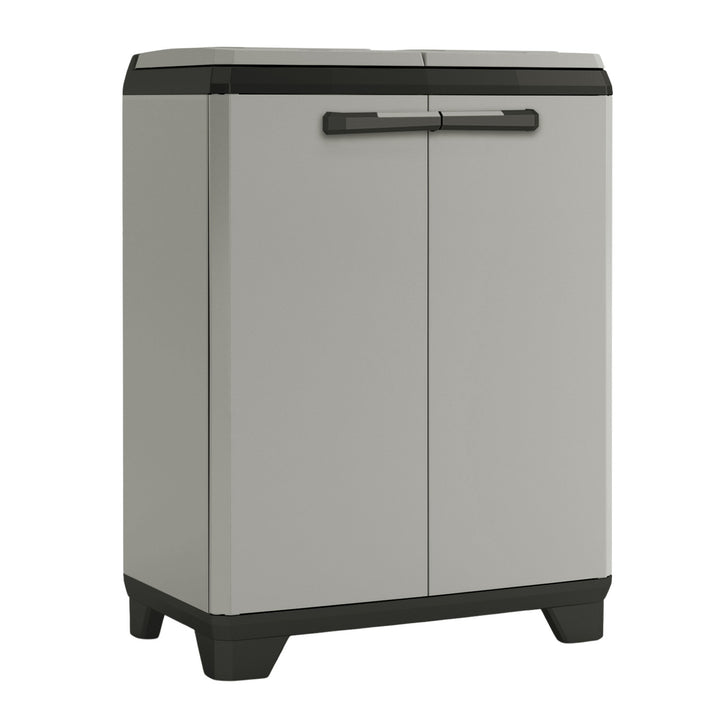 Meuble de tri sélectif Keter Planet, capacité 2 x 110 L, couleur grise, 68 x 39 x 92 cm, 246640