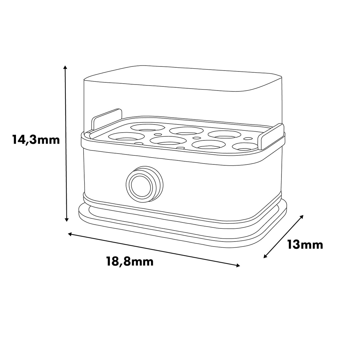 Cuiseur à œufs automatique GreenBlue, puissance 200 W, jusqu'à 6 œufs, mesureur, 220-240 V~, 50/60 Hz, GB359