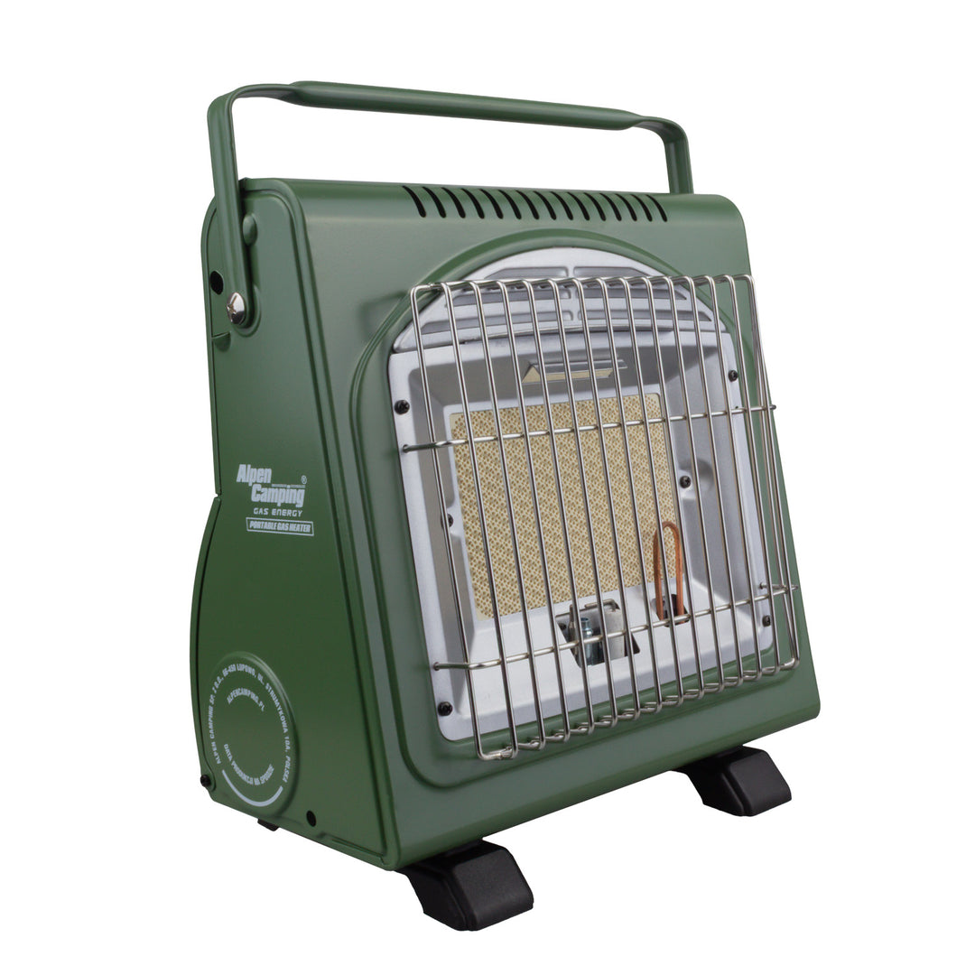 Réchaud à gaz portable Alpen Camping, 2 en 1, consommation de gaz 124 g/h, allumage piézoélectrique, ICELAND IK-1000 PRO+ 4 cartouches de gaz de 227 g GreenBlue. Certification : Pi 0875, conforme à la norme EN 417