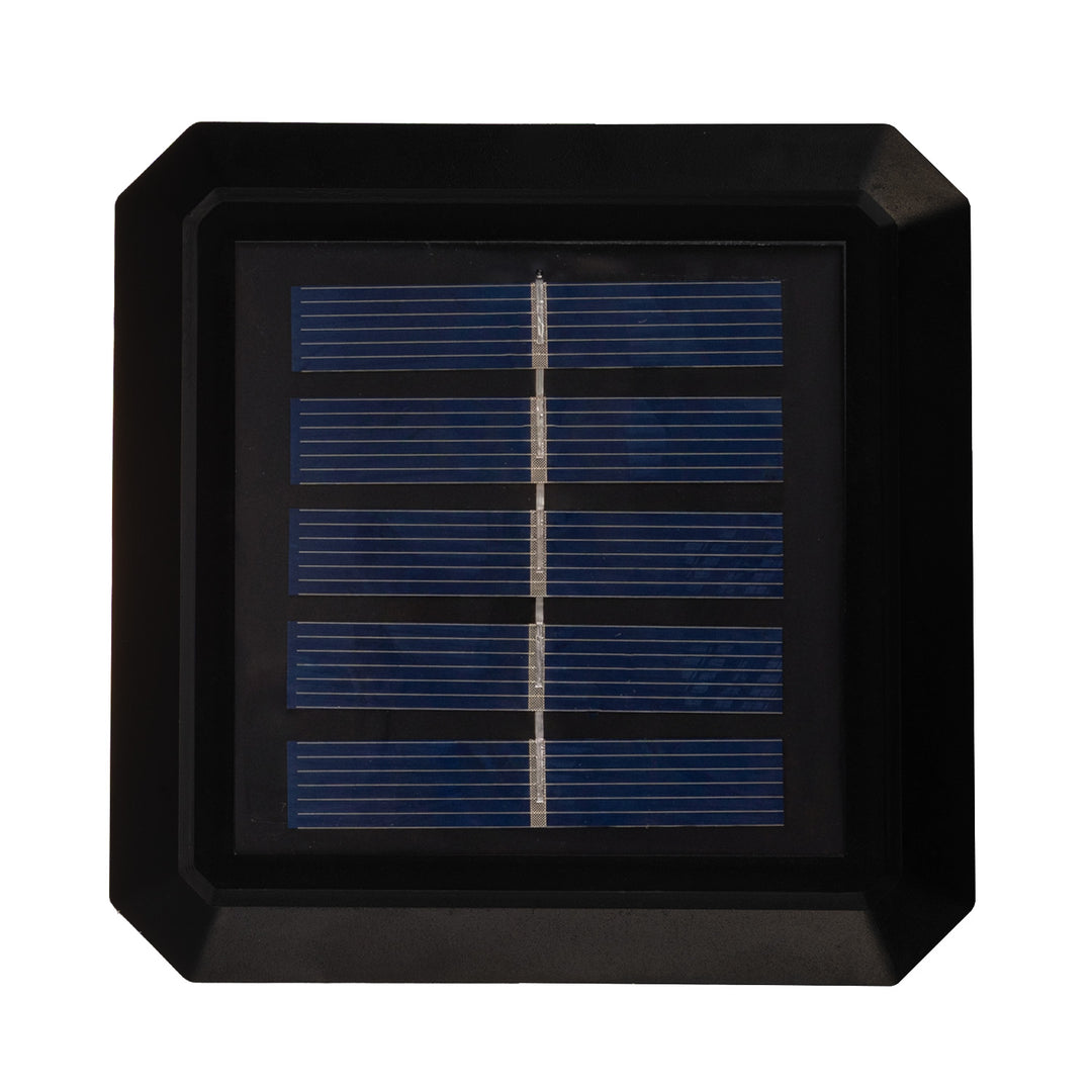 Lampe solaire LED sur poteau GreenBlue, 100 x 100 mm, capot en forme d'enveloppe, 3200 K, GB128 WW, lot de 2