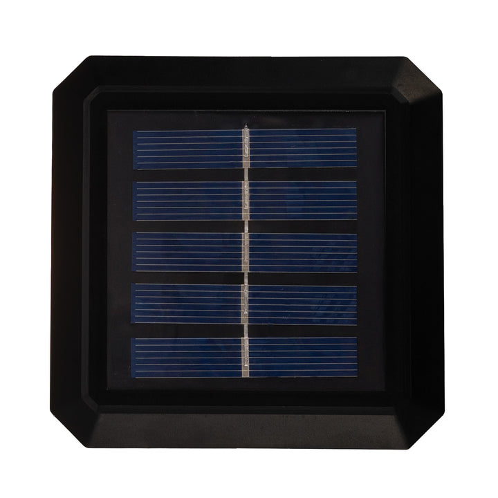 Lampe solaire LED sur poteau GreenBlue, 100 x 100 mm, capot en forme d'enveloppe, 3200 K, GB128 WW, lot de 2